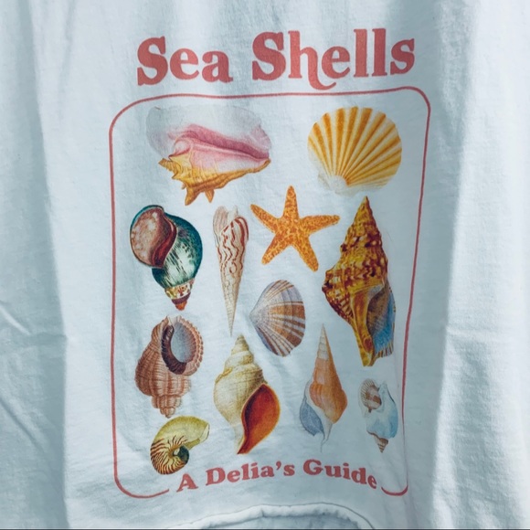 SeaShells across White Tee by Delias NWT - Picture 7 of 13